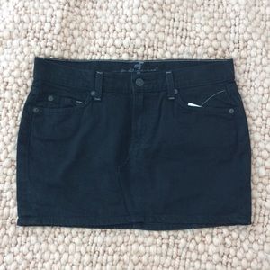7 For All Mankind black jean mini skirt